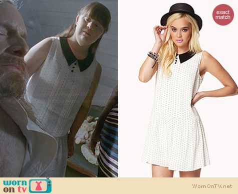Forever 21 Polka Dot Georgette Dress worn by Jamie Brewer on AHS Coven