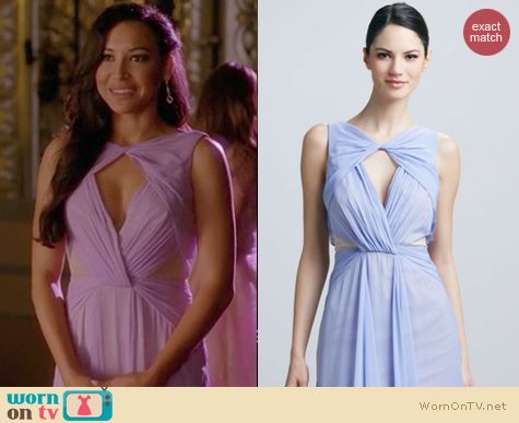 Glee Fashion: Badgley Mischka Sleeveless triangle cutout gown worn by ...