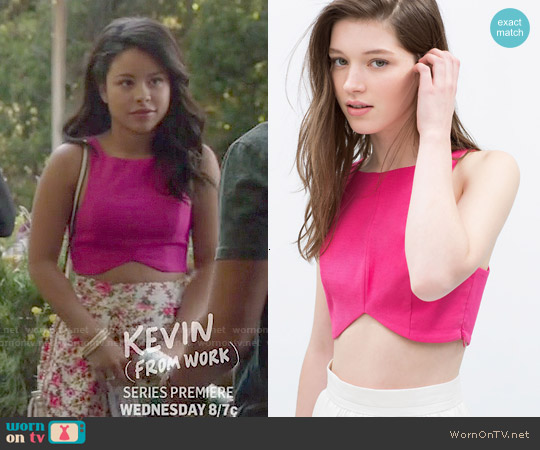 WornOnTV Marianas Pink Crop Top And Floral Skirt On The Fosters