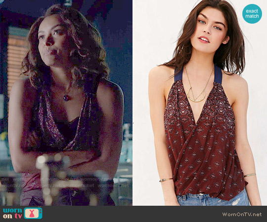 WornOnTV: Bonnie’s red printed wrap top on The Vampire Diaries | Kat ...