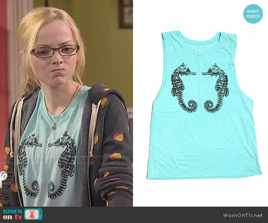 WornOnTV: Maddie’s seahorse print top and peach print hoodie on Liv and ...
