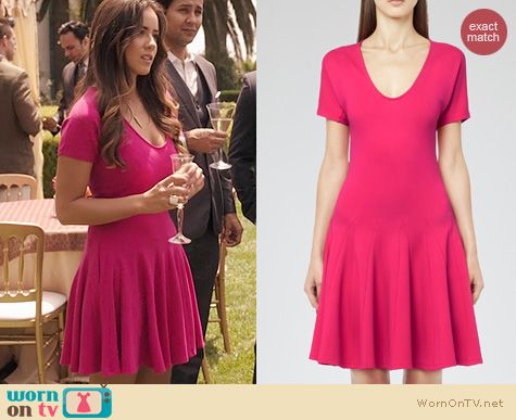 Wornontv Skye S Pink Flared Dress On Agents Of Shield Chloe Bennet Clothes And Wardrobe From Tv