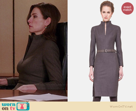 Wornontv Alicia S Brown Zip Front Dress On The Good Wife