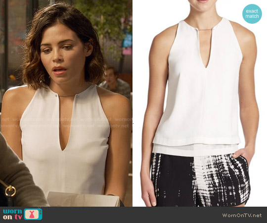 WornOnTV: Lucy’s white keyhole top and navy bag on Supergirl | Jenna ...