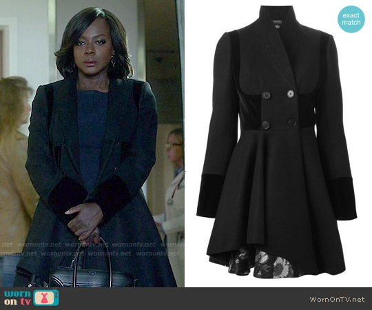 WornOnTV: Annalise’s black a-line coat on How to Get Away with Murder ...