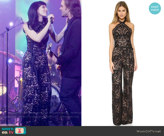 alexis black lace jumpsuit