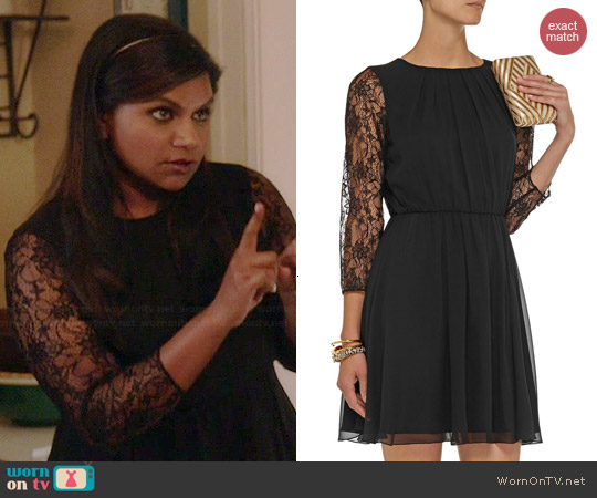 WornOnTV: Mindy’s black lace sleeve dress on The Mindy Project | Mindy