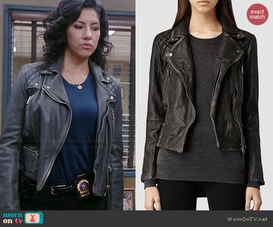 WornOnTV: Rosa’s black leather moto jacket on Brooklyn Nine-Nine ...