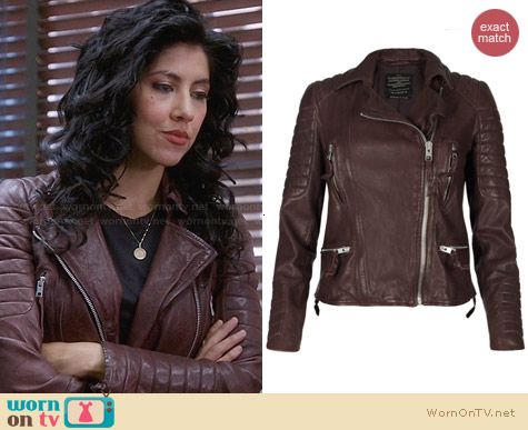 WornOnTV: Rosa’s burgundy leather jacket on Brooklyn Nine-Nine ...