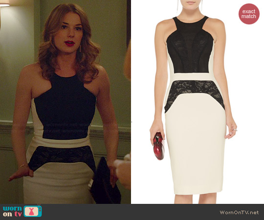 WornOnTV: Emily’s black and white lace panel dress on Revenge | Emily VanCamp | Clothes and