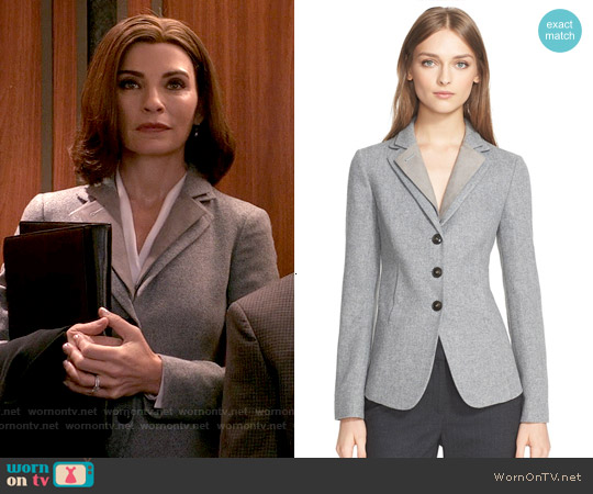 WornOnTV: Alicia’s grey blazer with layered collar on The Good Wife ...