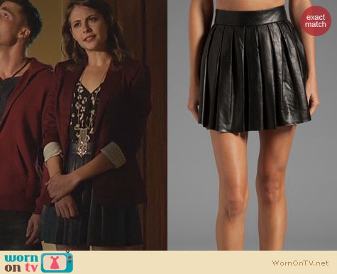 burgundy leather skirt queen