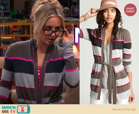 Wornontv Penny S Striped Cardigan On The Big Bang Theory Kaley