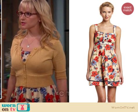 WornOnTV: Bernadette’s floral dress with yellow cropped cardigan on The ...