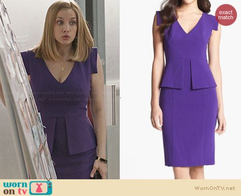 Wornontv Amy S Purple Peplum Dress On Veep Anna Chlumsky