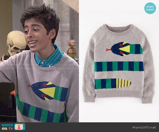 Wornontv Ravi S Snake Sweater On Jessie Karan Brar Clothes And Wardrobe From Tv