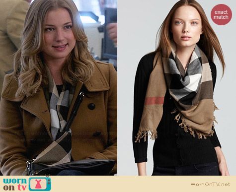 burberry color check wool scarf