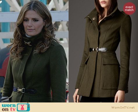 burberry green coat