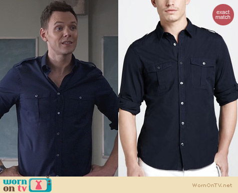 burberry navy blue shirt