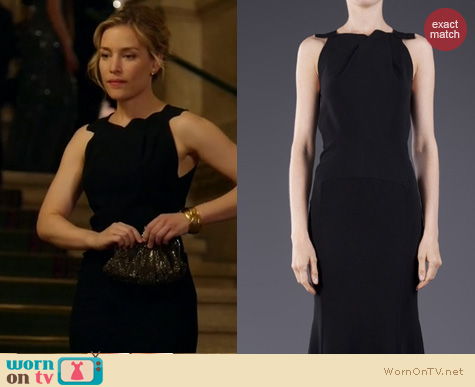 WornOnTV: Annie’s black gown with back cutouts and zip on Covert ...