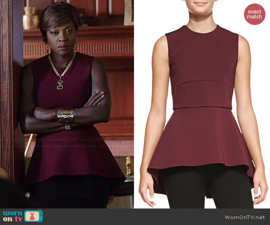 burgundy peplum top