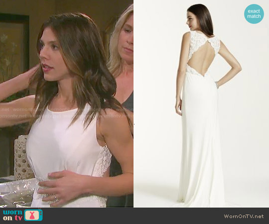 Wornontv Abigails Open Back Wedding Dress On Days Of Our Lives Kate