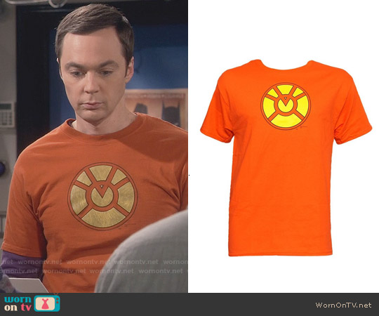 Wornontv Sheldon S Orange Lantern T Shirt On The Big Bang Theory Jim Parsons Clothes And Wardrobe From Tv