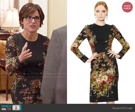 Wornontv Selina S Black Floral And Key Print Dress On Veep