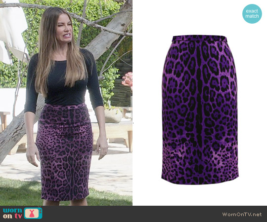 purple leopard print skirt