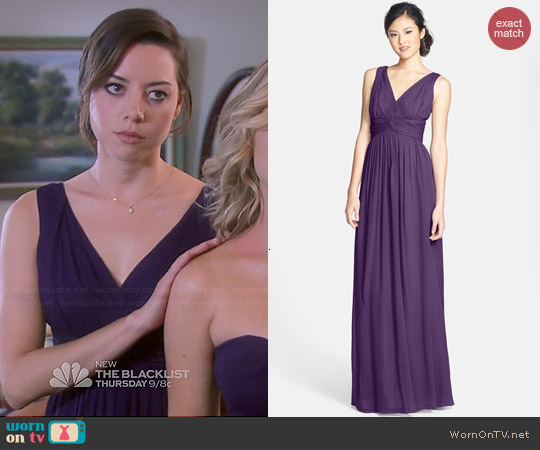 donna morgan purple dress