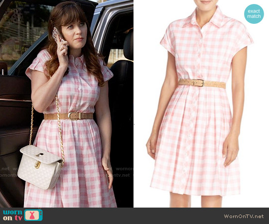 girls pink gingham dress