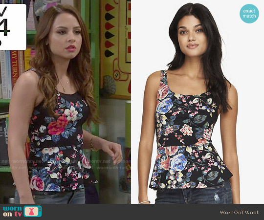 WornOnTV: Sofia’s floral peplum top on Young and Hungry | Aimee Carrero ...