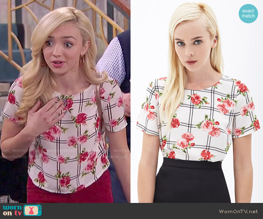 Wornontv Emmas Floral And Checked Top On Jessie Peyton List Clothes And Wardrobe From Tv