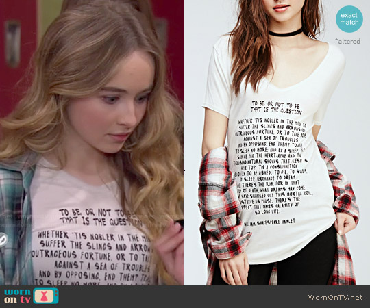 Wornontv Mayas Hamlet Top On Girl Meets World Sabrina Carpenter 3775