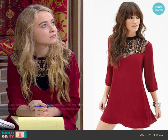 WornOnTV: Maya’s red crochet panel dress on Girl Meets World | Sabrina ...