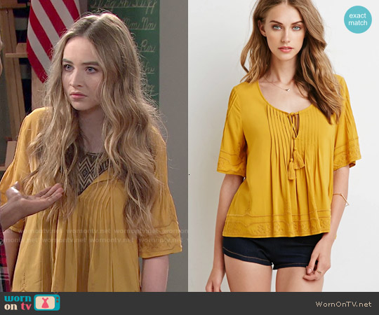 WornOnTV: Maya’s yellow peasant top on Girl Meets World | Sabrina ...