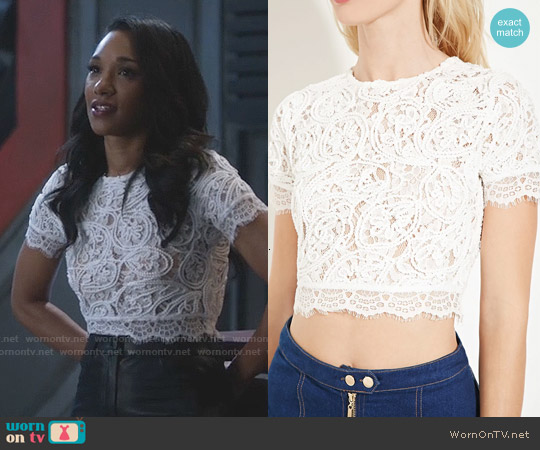 forever 21 lace crop top