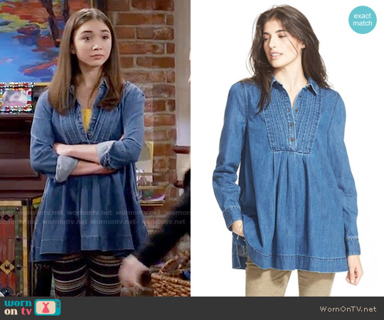 free people denim tunic