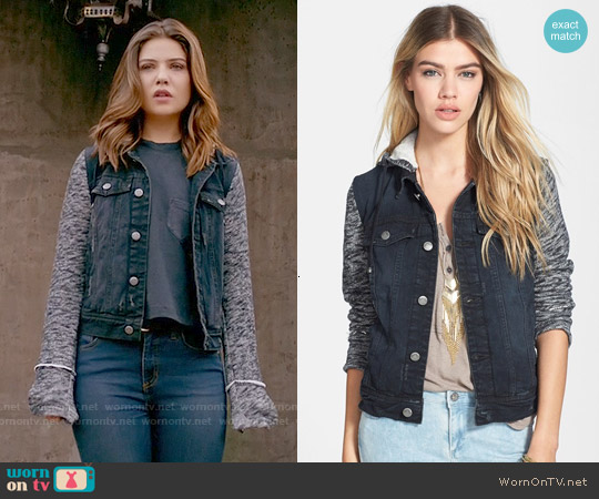 denim and knit jacket