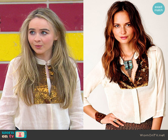 Wornontv Mayas White Top With Gold Sequins On Girl Meets World