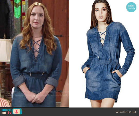 guess denim shirt dress