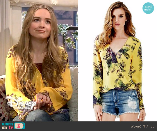 WornOnTV: Maya’s yellow printed wrap blouse on Girl Meets World ...