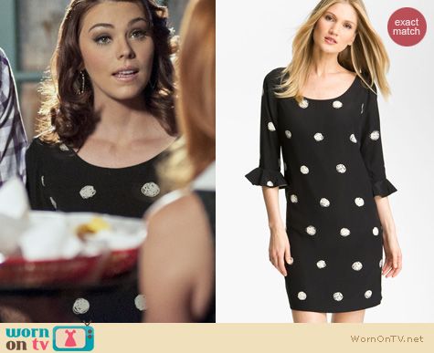 kate spade black polka dot dress