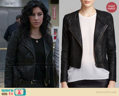 WornOnTV: Rosa’s black double-zip leather jacket on Brooklyn Nine-Nine ...