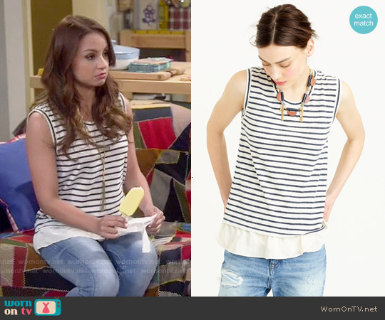 Wornontv: Sofia’s Striped Sleeveless Top On Young And Hungry 