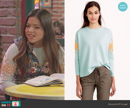 WornOnTV: Jasmine’s floral applique sweater and floral vest on I Didn’t ...