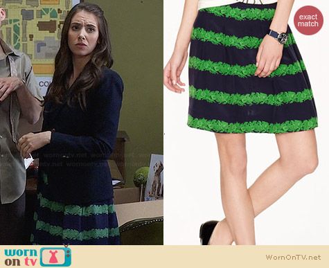 WornOnTV: Annie’s green striped skirt and black blazer on Community ...