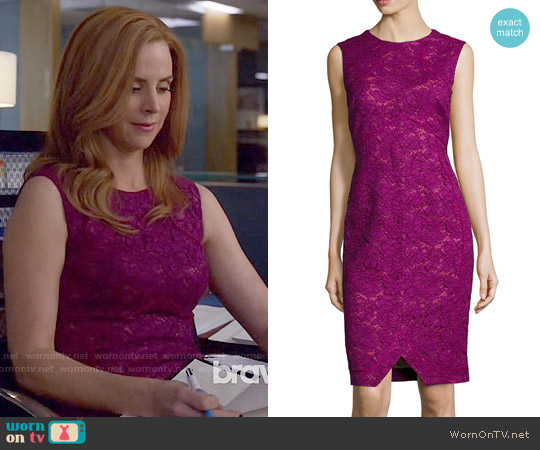 Pink Lace Sheath Dress