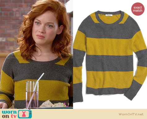 yellow and gray sweater