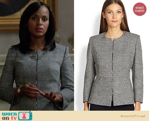 WornOnTV: Olivia’s grey zip front jacket on Scandal | Kerry Washington ...